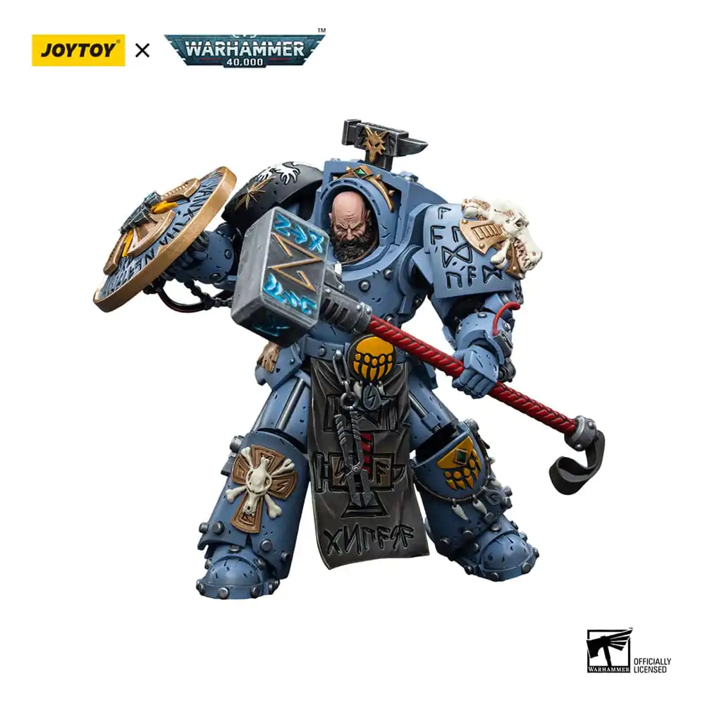 Warhammer 40k Actionfigur 1/18 Space Wolves Arjac Rockfist 12 cm Produktfoto