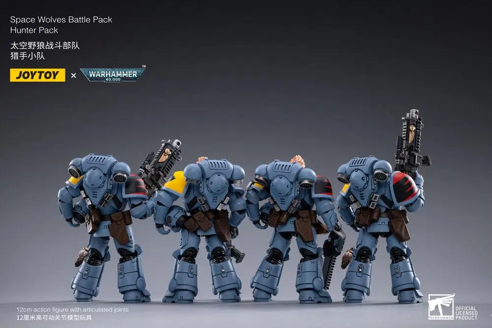 Warhammer 40k Actionfiguren 4er-Pack 1/18 Space Wolves Battle Hunters 12 cm Produktfoto