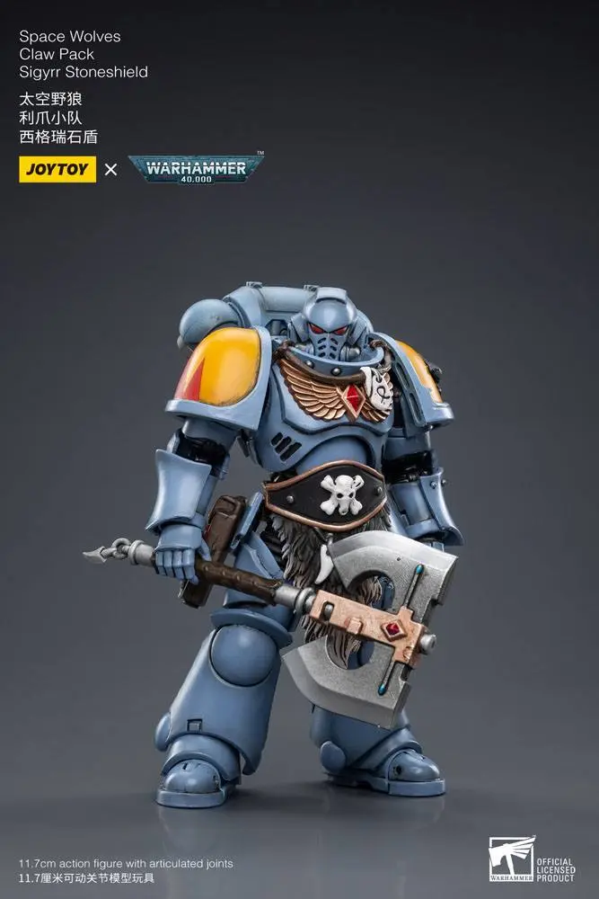 Warhammer 40k Actionfigur 1/18 Space Wolves Claw Pack Sigyrr Stoneshield 12 cm termékfotó