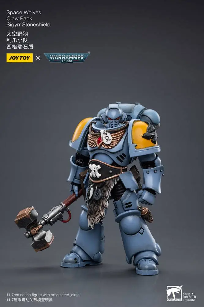 Warhammer 40k Actionfigur 1/18 Space Wolves Claw Pack Sigyrr Stoneshield 12 cm termékfotó