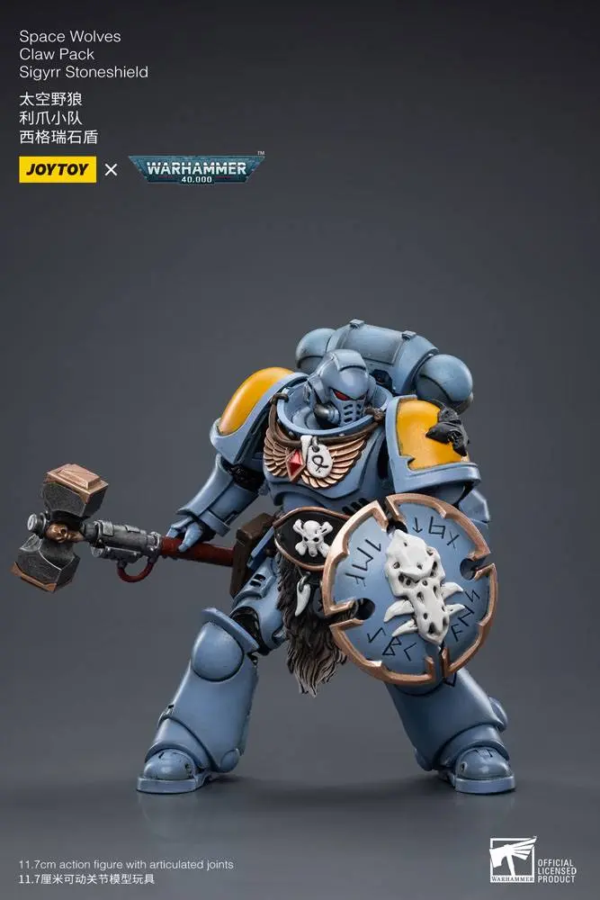 Warhammer 40k Actionfigur 1/18 Space Wolves Claw Pack Sigyrr Stoneshield 12 cm termékfotó