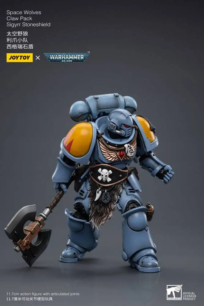 Warhammer 40k Actionfigur 1/18 Space Wolves Claw Pack Sigyrr Stoneshield 12 cm termékfotó