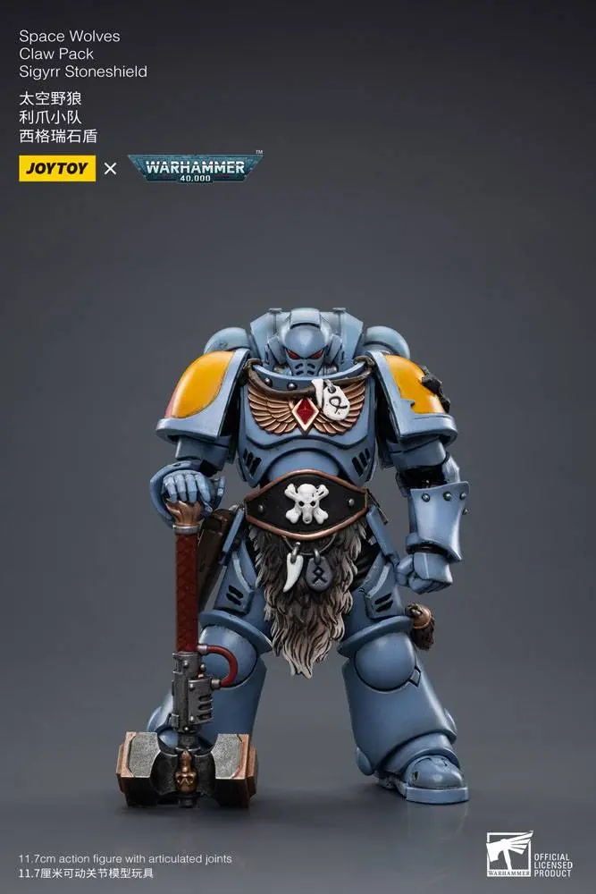 Warhammer 40k Actionfigur 1/18 Space Wolves Claw Pack Sigyrr Stoneshield 12 cm termékfotó