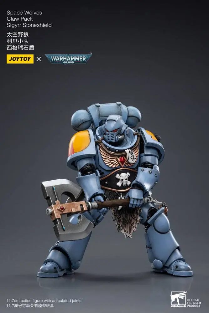 Warhammer 40k Actionfigur 1/18 Space Wolves Claw Pack Sigyrr Stoneshield 12 cm termékfotó