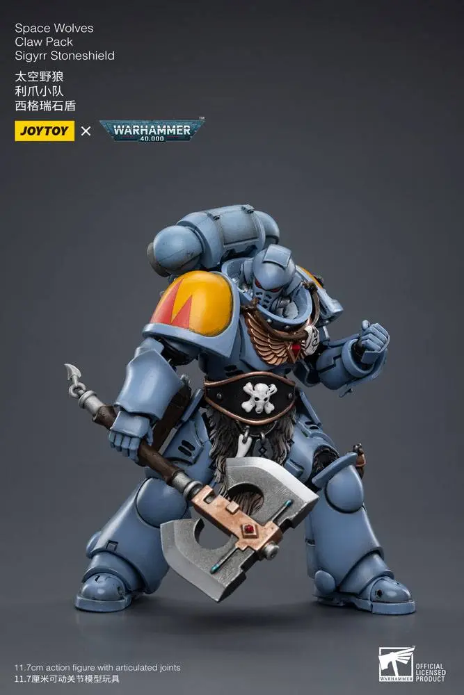 Warhammer 40k Actionfigur 1/18 Space Wolves Claw Pack Sigyrr Stoneshield 12 cm termékfotó