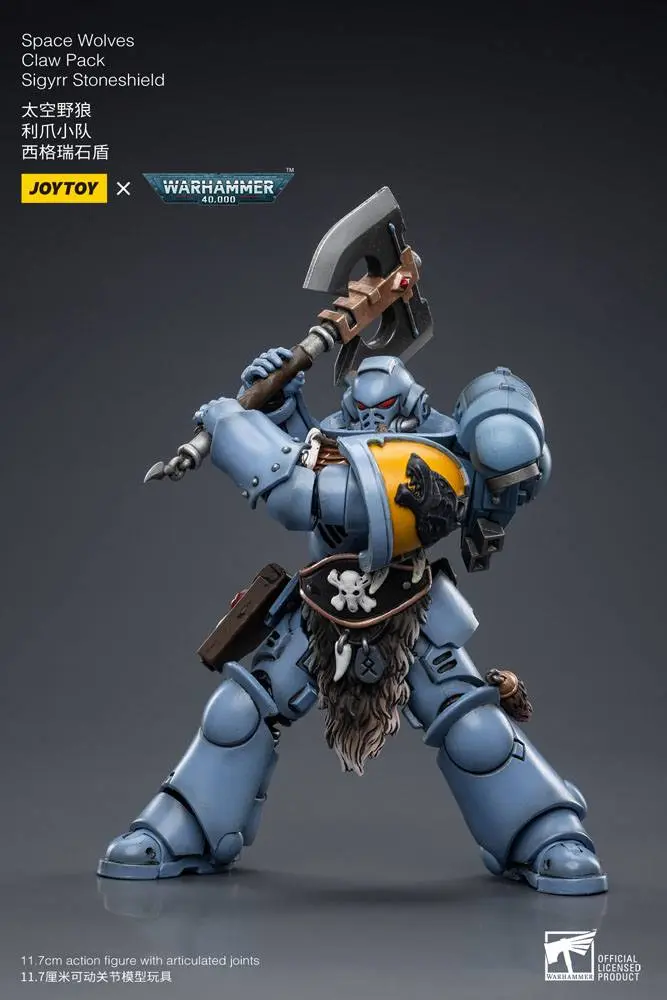 Warhammer 40k Actionfigur 1/18 Space Wolves Claw Pack Sigyrr Stoneshield 12 cm termékfotó