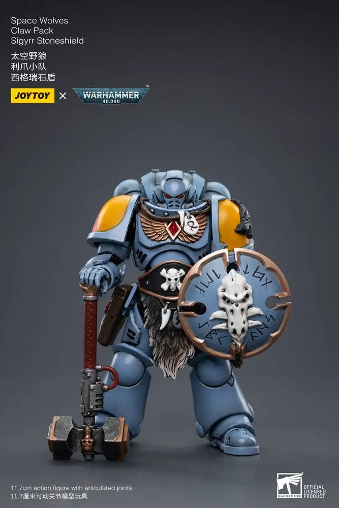 Warhammer 40k Actionfigur 1/18 Space Wolves Claw Pack Sigyrr Stoneshield 12 cm termékfotó