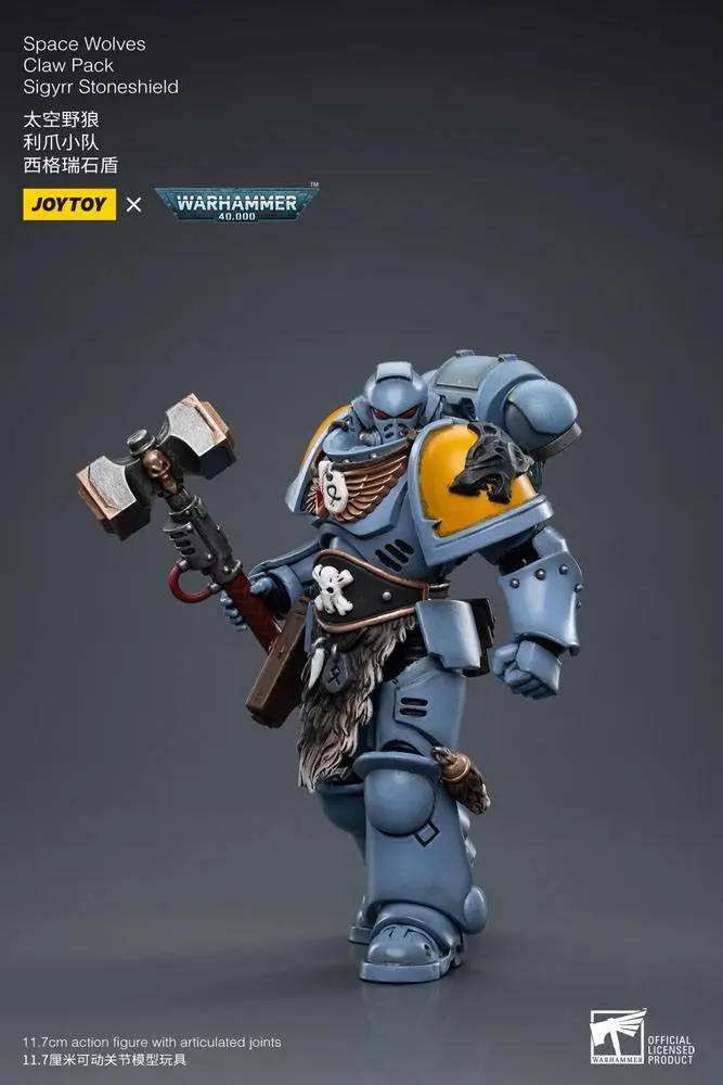 Warhammer 40k Actionfigur 1/18 Space Wolves Claw Pack Sigyrr Stoneshield 12 cm termékfotó