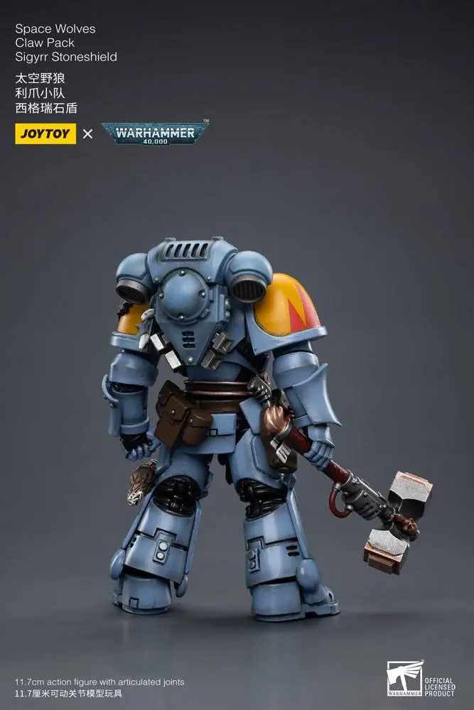 Warhammer 40k Actionfigur 1/18 Space Wolves Claw Pack Sigyrr Stoneshield 12 cm termékfotó