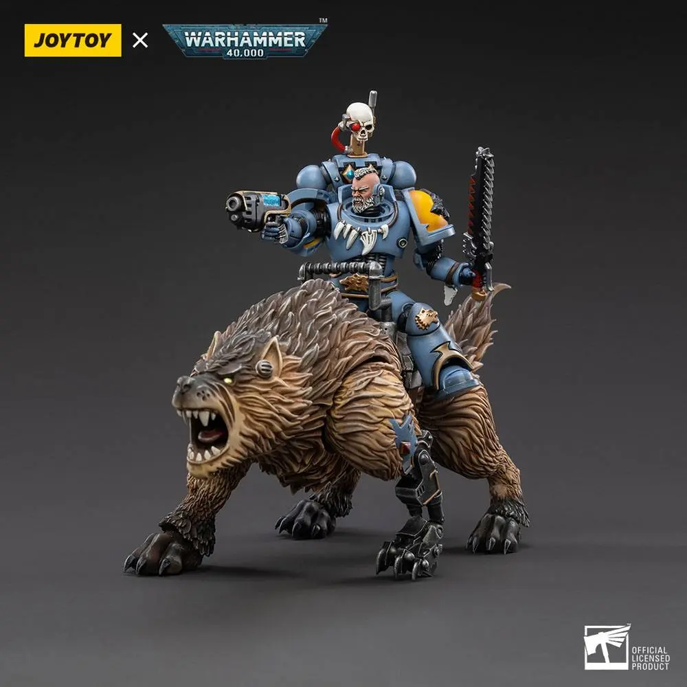Warhammer 40k Actionfigur 1/18 Space Wolves Thunderwolf Cavalry Bjane Produktfoto