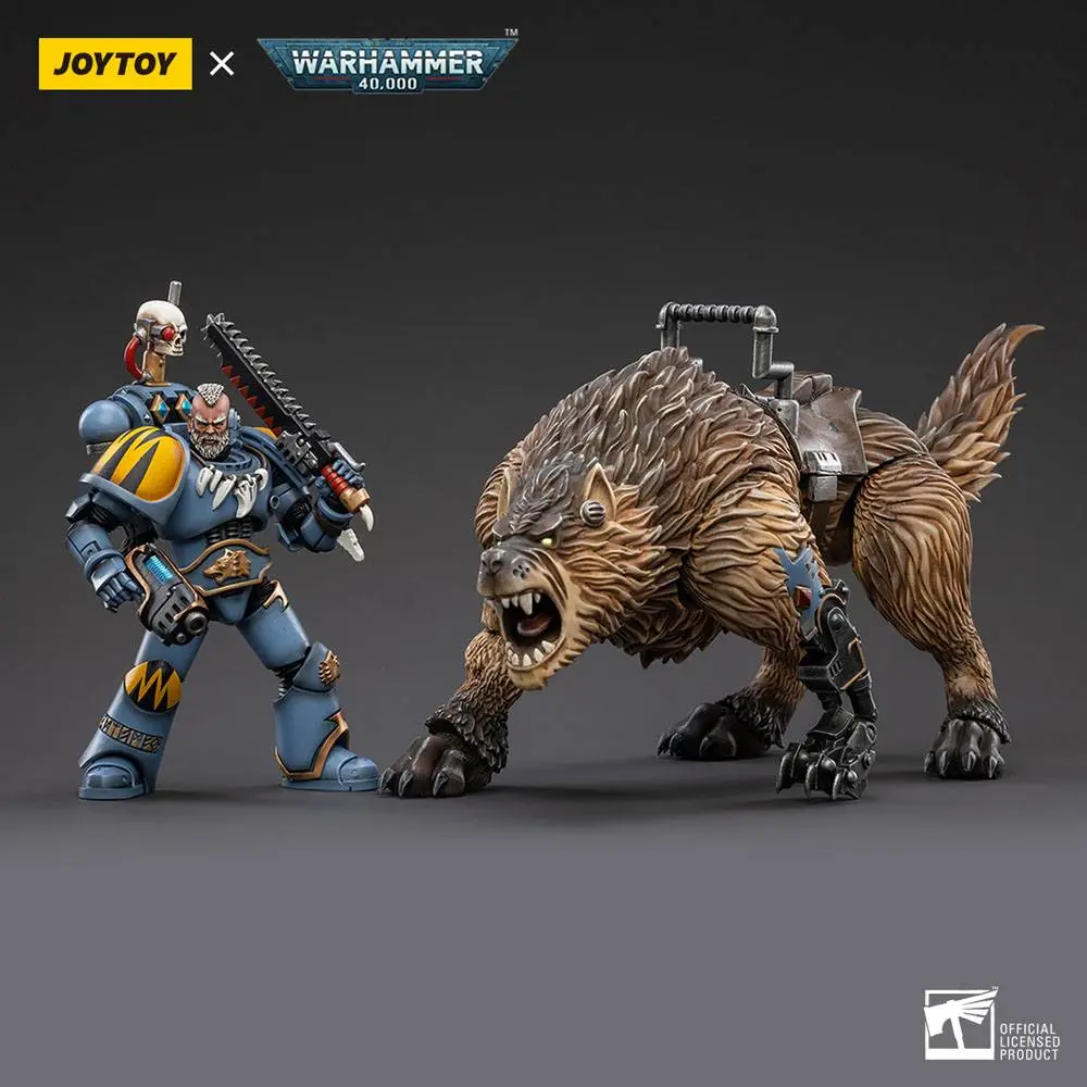 Warhammer 40k Actionfigur 1/18 Space Wolves Thunderwolf Cavalry Bjane Produktfoto