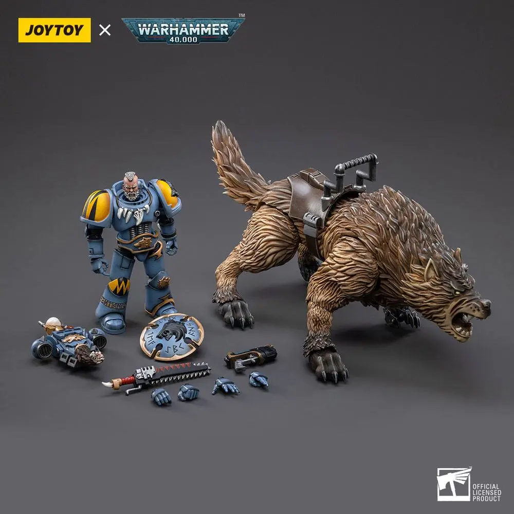 Warhammer 40k Actionfigur 1/18 Space Wolves Thunderwolf Cavalry Bjane Produktfoto