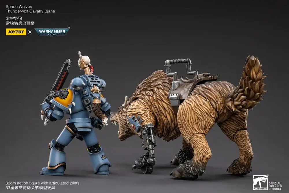 Warhammer 40k Actionfigur 1/18 Space Wolves Thunderwolf Cavalry Bjane Produktfoto