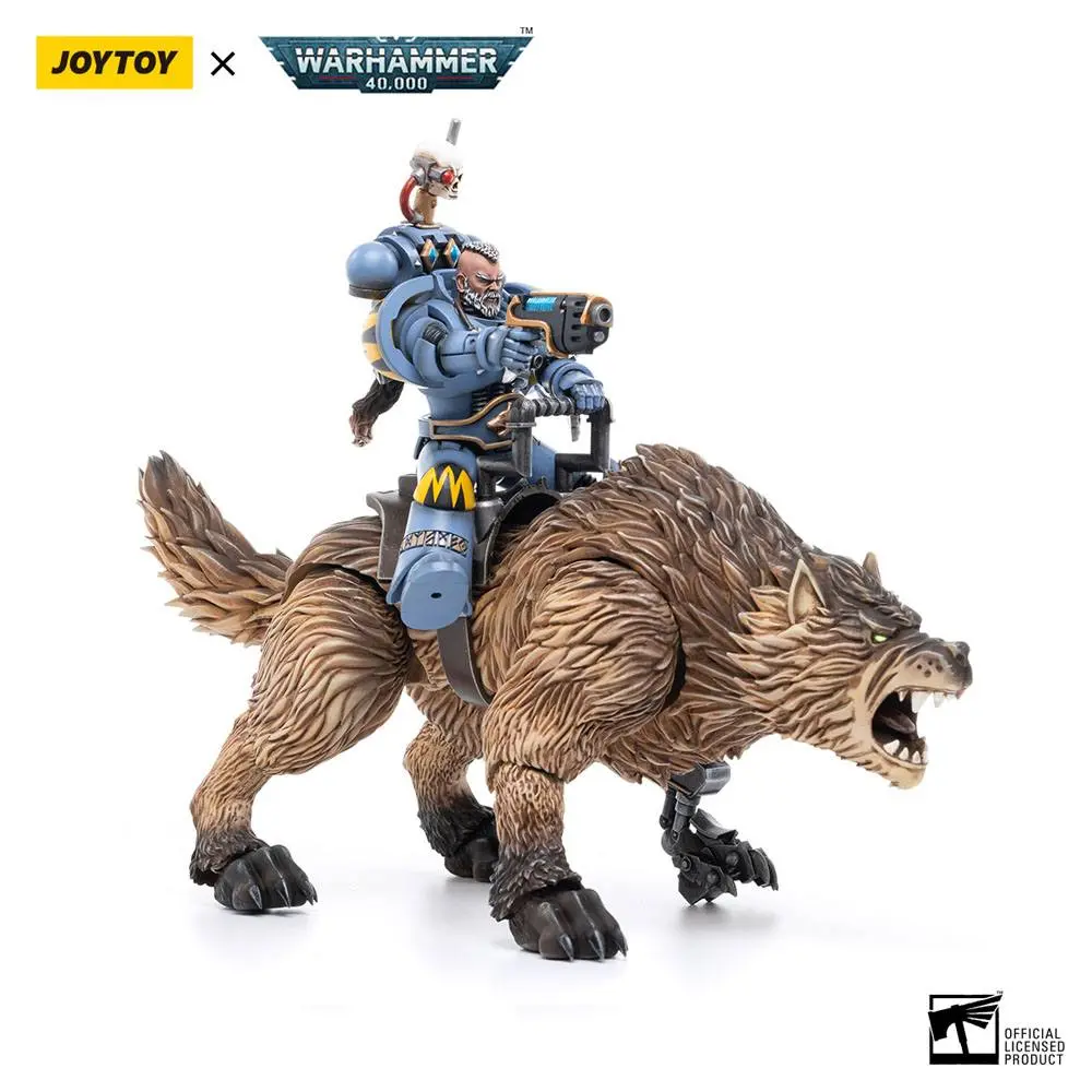 Warhammer 40k Actionfigur 1/18 Space Wolves Thunderwolf Cavalry Bjane Produktfoto