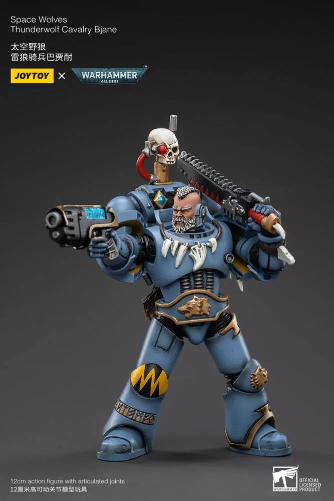 Warhammer 40k Actionfigur 1/18 Space Wolves Thunderwolf Cavalry Bjane Produktfoto