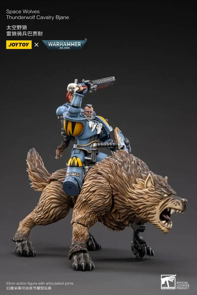 Warhammer 40k Actionfigur 1/18 Space Wolves Thunderwolf Cavalry Bjane Produktfoto