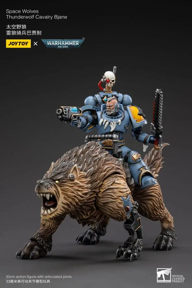 Warhammer 40k Actionfigur 1/18 Space Wolves Thunderwolf Cavalry Bjane Produktfoto