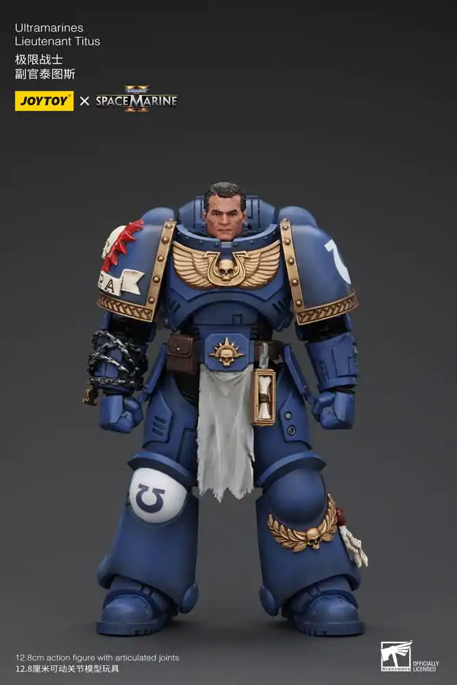 Warhammer 40k Actionfigur 1/18 Uitramarines Lieutenant Titus 13 cm termékfotó