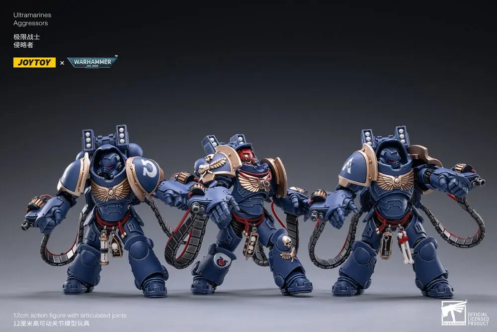 Warhammer 40k Actionfiguren 3er-Pack 1/18 Ultramarines Aggressors 12 cm Produktfoto