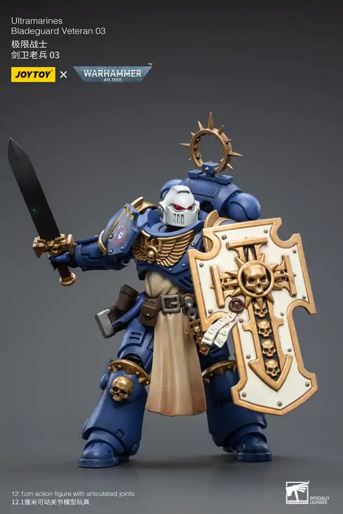 Warhammer 40k Actionfigur 1/18 Ultramarines Bladeguard Veteran 03 12 cm Produktfoto