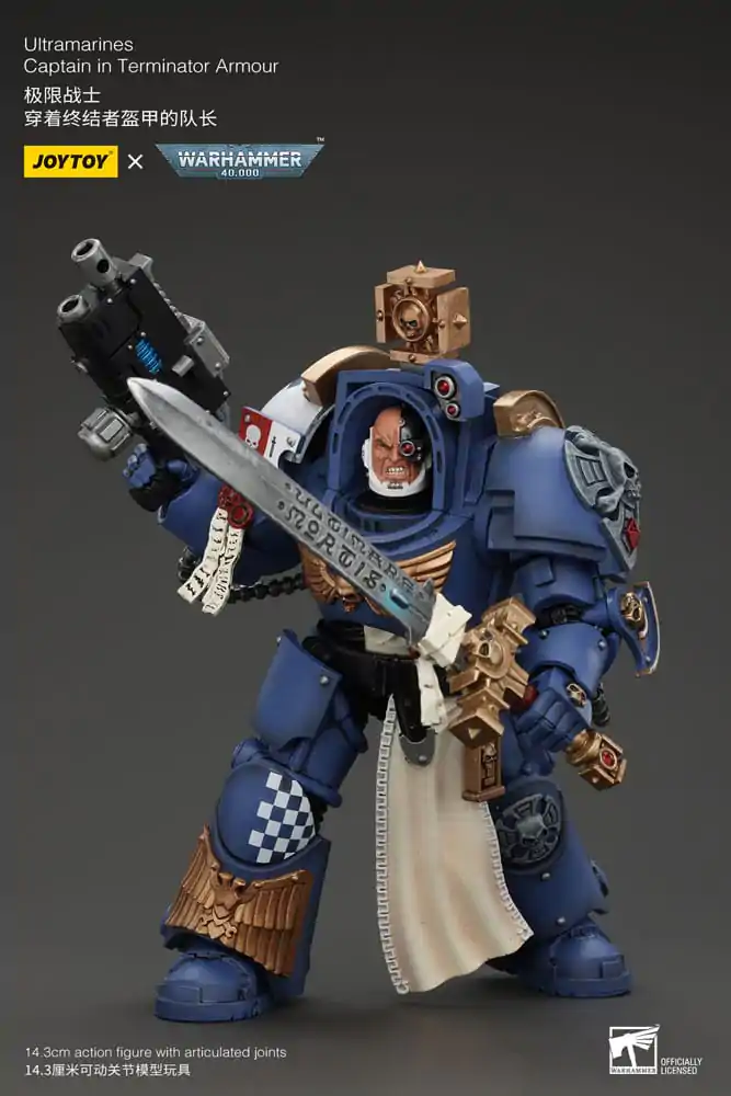 Warhammer 40k Actionfigur 1/18 Ultramarines Captain In Terminator Armour 14 cm Produktfoto