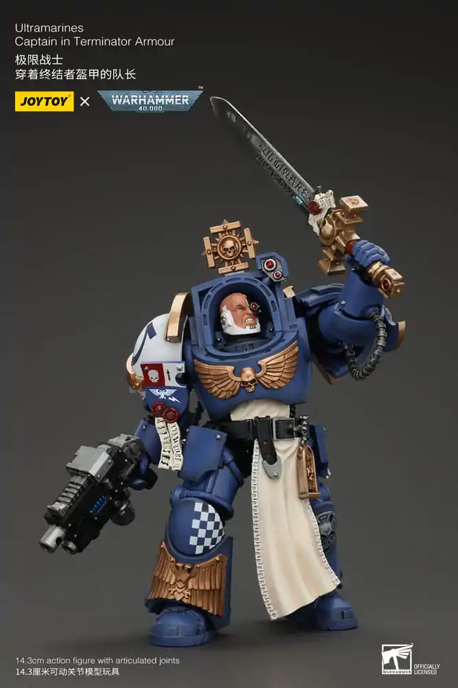 Warhammer 40k Actionfigur 1/18 Ultramarines Captain In Terminator Armour 14 cm Produktfoto