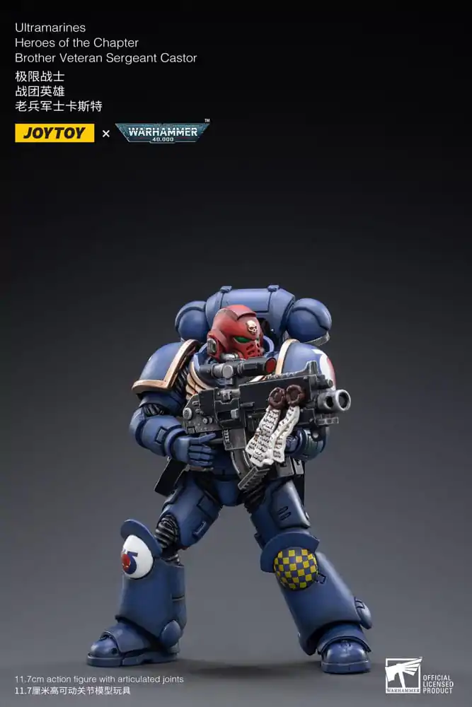 Warhammer 40k Actionfigur 1/18 Ultramarines Heroes of the Chapter Brother Veteran Sergeant Castor 12 cm Produktfoto