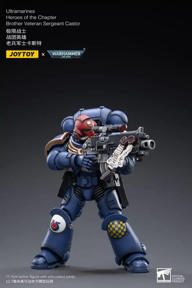 Warhammer 40k Actionfigur 1/18 Ultramarines Heroes of the Chapter Brother Veteran Sergeant Castor 12 cm Produktfoto