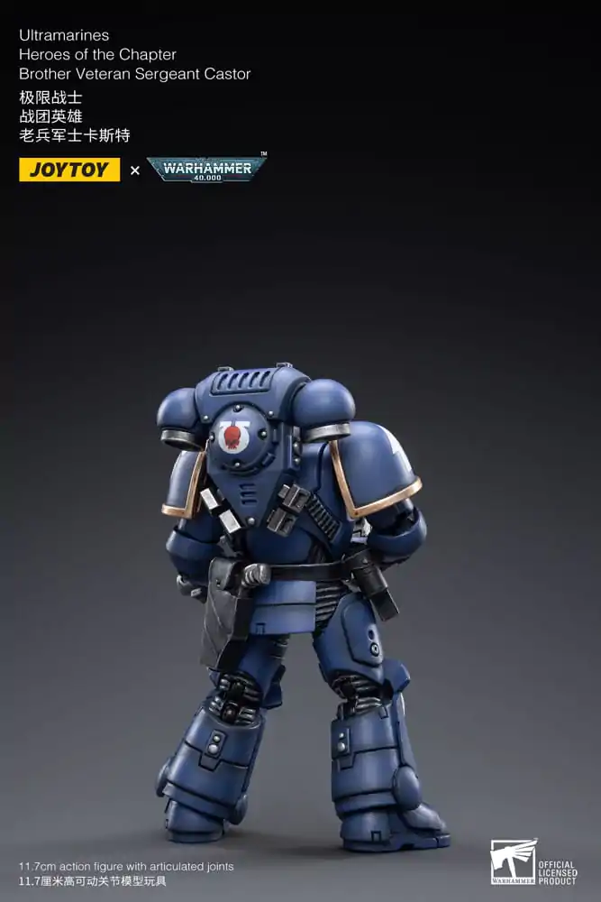 Warhammer 40k Actionfigur 1/18 Ultramarines Heroes of the Chapter Brother Veteran Sergeant Castor 12 cm Produktfoto