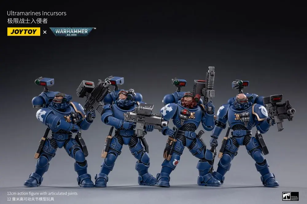 Warhammer 40k Actionfiguren 4er-Pack 1/18 Ultramarines Incursors 12 cm Produktfoto