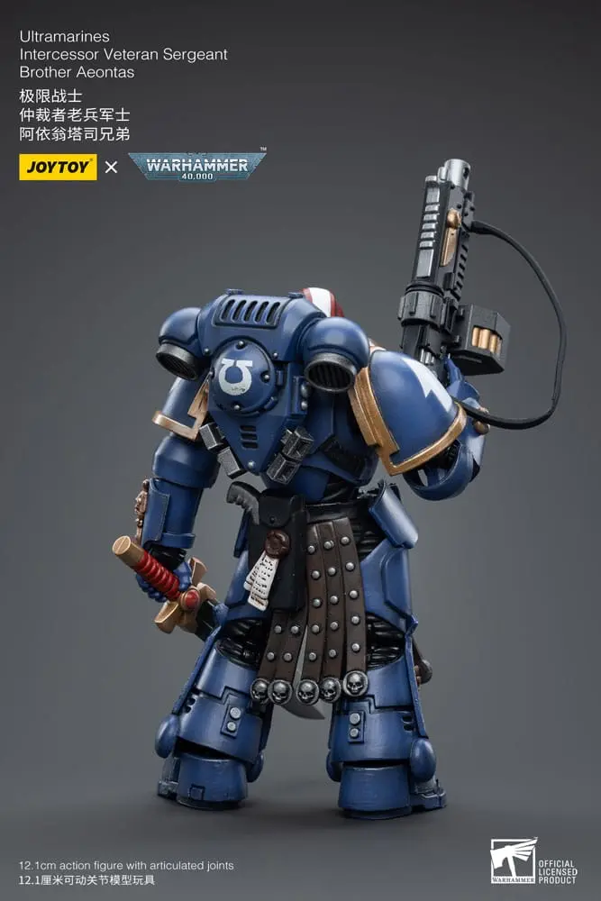 Warhammer 40k Actionfigur 1/18 Ultramarines Intercessor Veteran Sergeant Brother Aeontas 12 cm Produktfoto