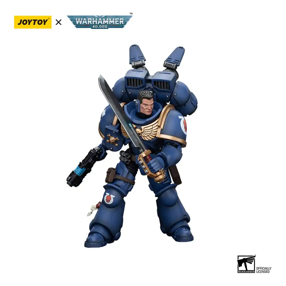 Warhammer 40k Actionfigur 1/18 Ultramarines Jump Pack Intercessors Sergeant With Plasma Pistol And Power Sword 12 cm termékfotó