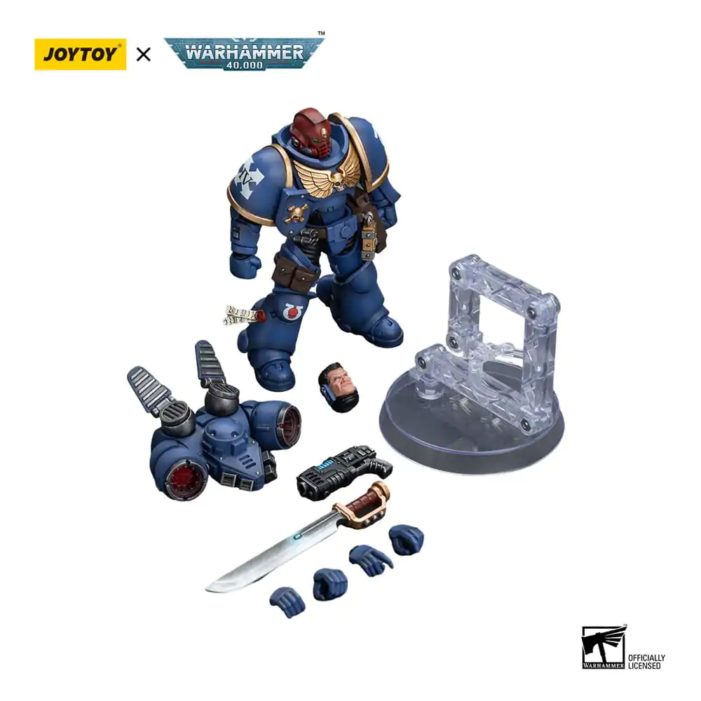 Warhammer 40k Actionfigur 1/18 Ultramarines Jump Pack Intercessors Sergeant With Plasma Pistol And Power Sword 12 cm termékfotó