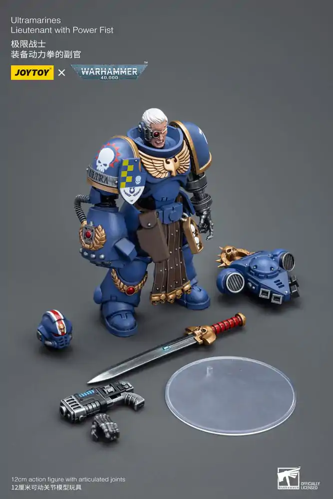 Warhammer 40k Actionfigur 1/18 Ultramarines Lieutenant with Power Fist 12 cm Produktfoto
