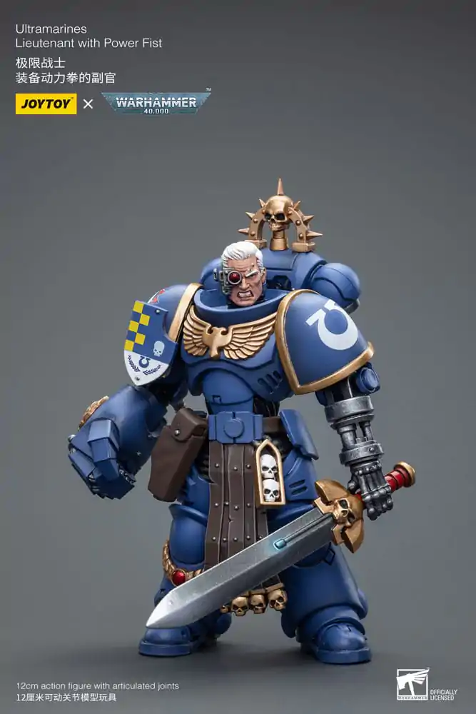Warhammer 40k Actionfigur 1/18 Ultramarines Lieutenant with Power Fist 12 cm Produktfoto