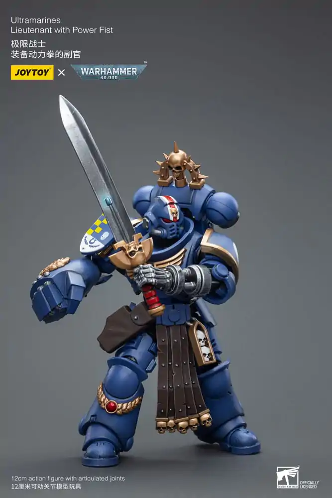 Warhammer 40k Actionfigur 1/18 Ultramarines Lieutenant with Power Fist 12 cm Produktfoto