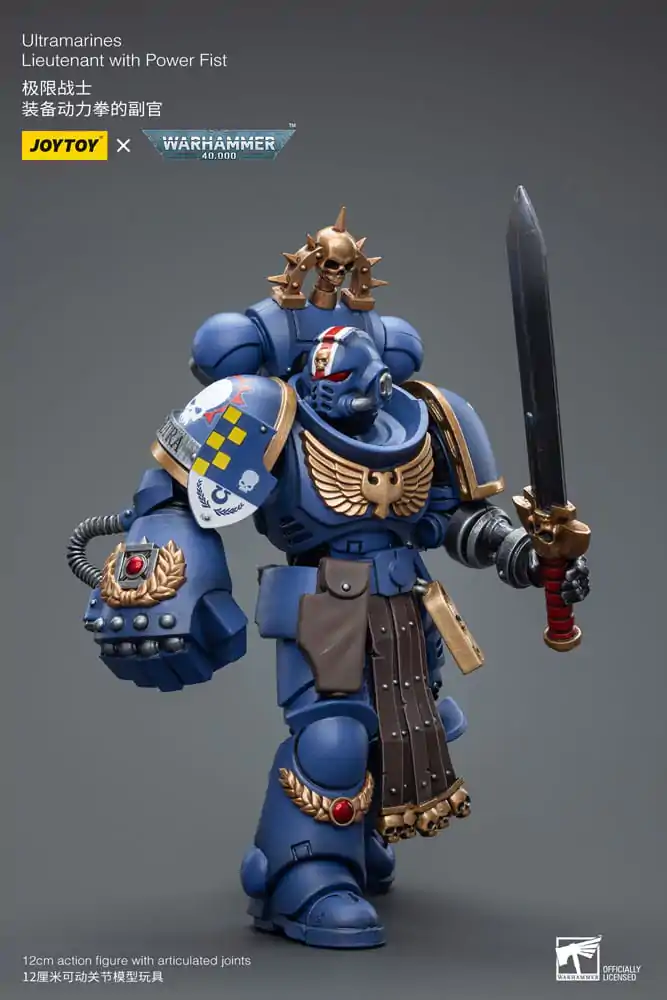 Warhammer 40k Actionfigur 1/18 Ultramarines Lieutenant with Power Fist 12 cm Produktfoto