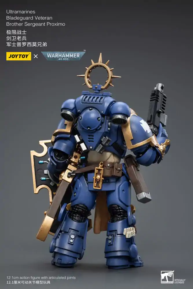 Warhammer 40k Actionfigur 1/18 Ultramarines Bladeguard Veteran Brother Sergeant Proximo 12 cm Produktfoto