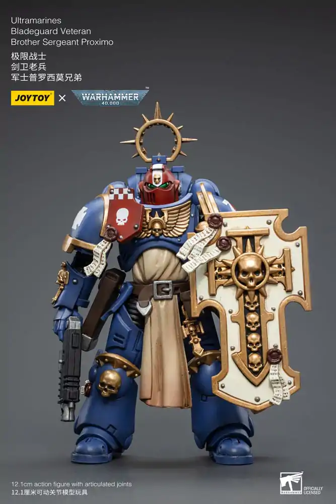 Warhammer 40k Actionfigur 1/18 Ultramarines Bladeguard Veteran Brother Sergeant Proximo 12 cm Produktfoto