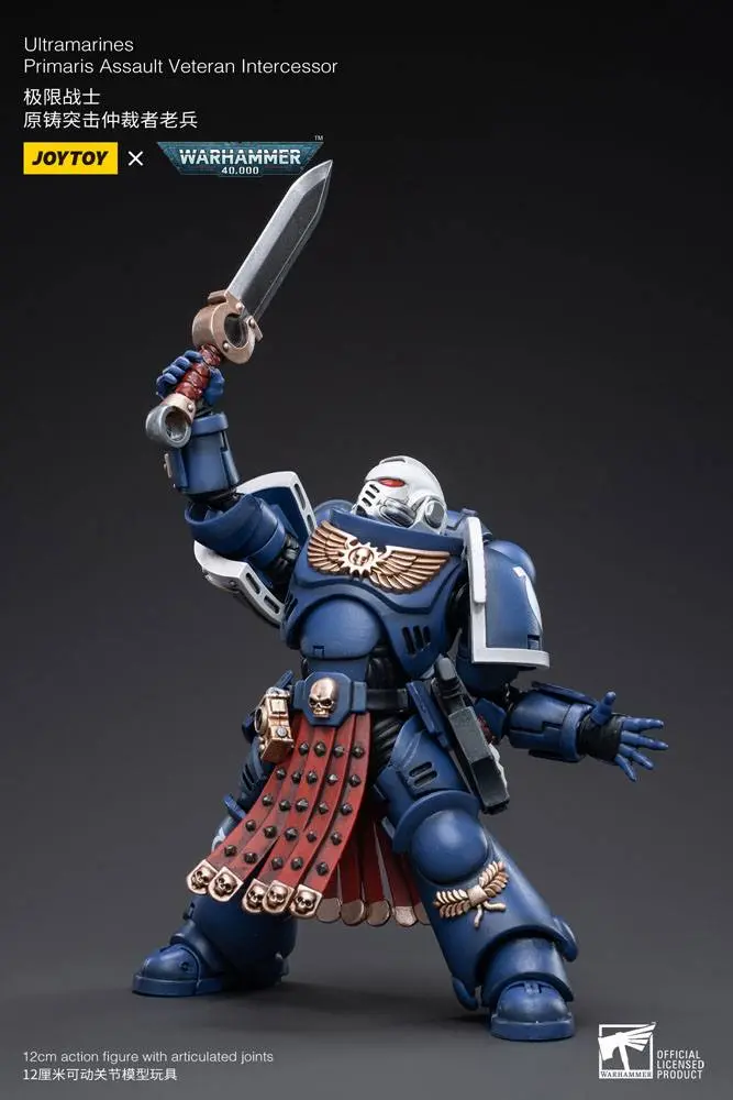 Warhammer 40k Actionfigur 1/18 Ultramarines Primaris Assault Veteran Intercessor 12 cm Produktfoto
