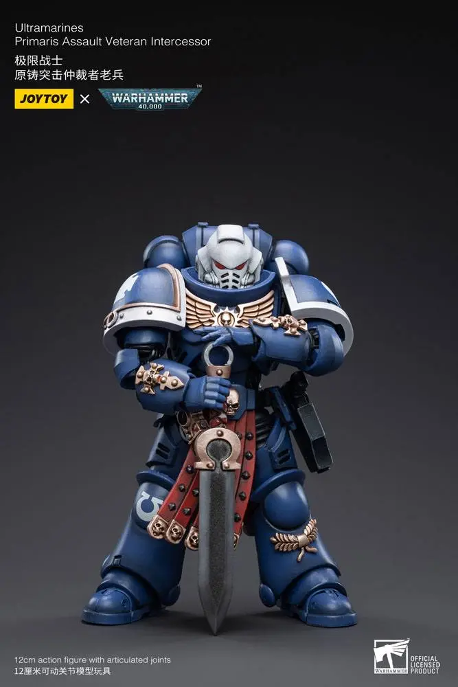 Warhammer 40k Actionfigur 1/18 Ultramarines Primaris Assault Veteran Intercessor 12 cm Produktfoto