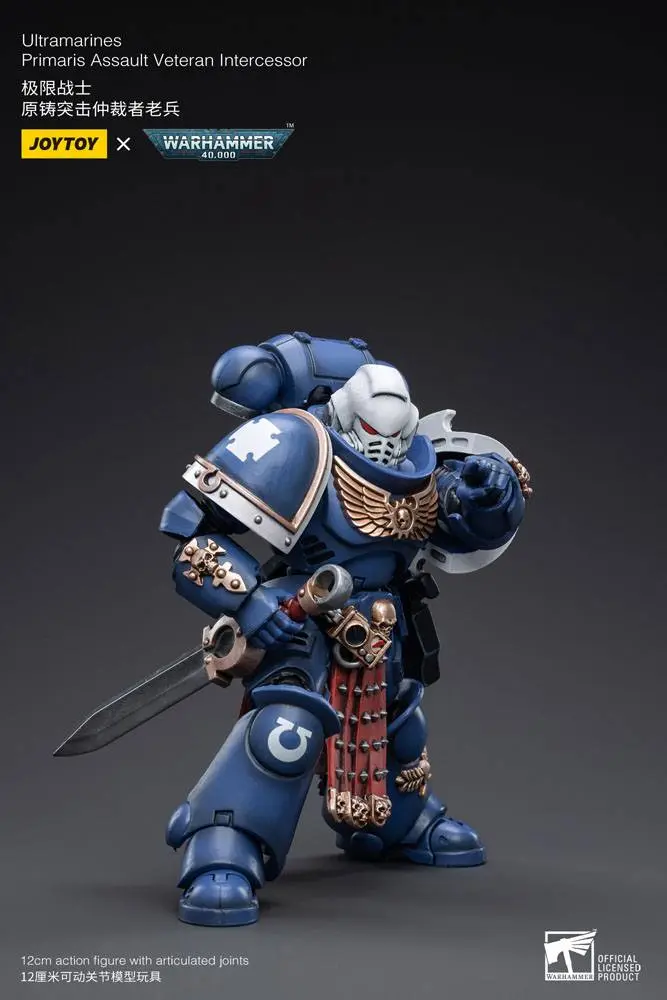 Warhammer 40k Actionfigur 1/18 Ultramarines Primaris Assault Veteran Intercessor 12 cm Produktfoto