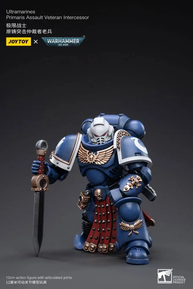 Warhammer 40k Actionfigur 1/18 Ultramarines Primaris Assault Veteran Intercessor 12 cm Produktfoto
