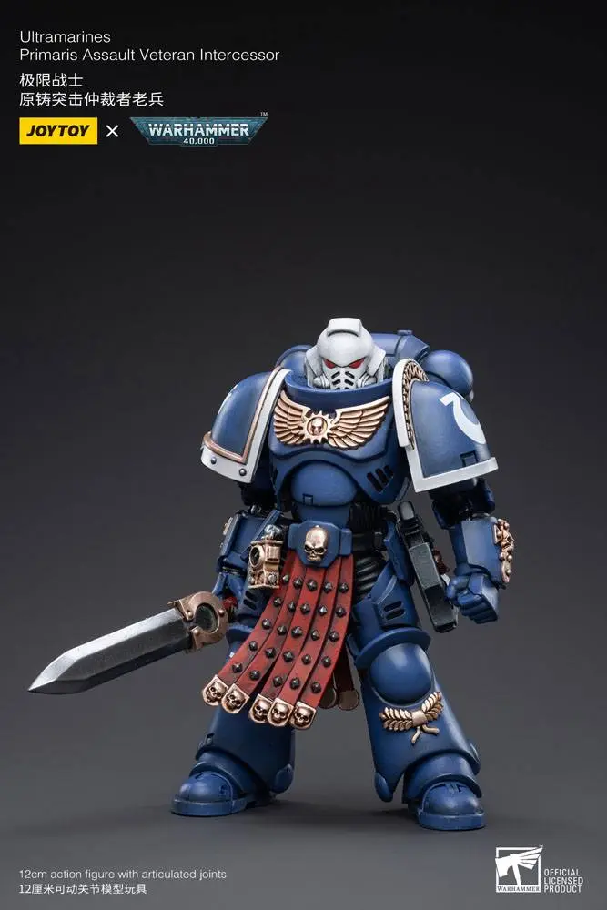 Warhammer 40k Actionfigur 1/18 Ultramarines Primaris Assault Veteran Intercessor 12 cm Produktfoto