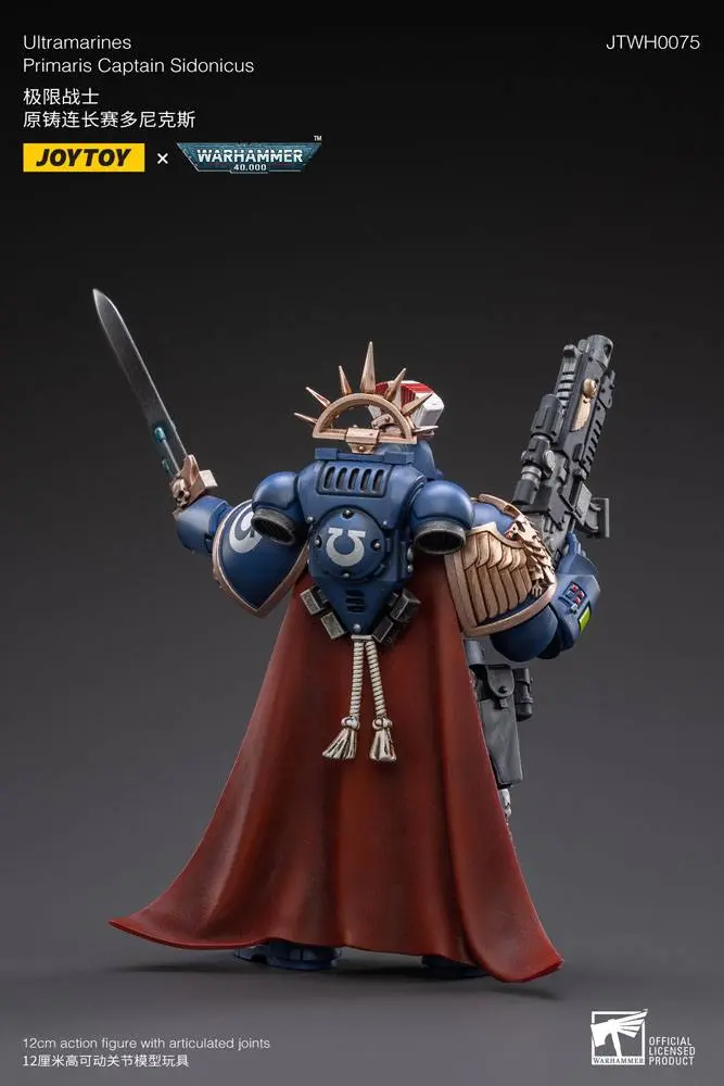Warhammer 40k Actionfigur 1/18 Ultramarines Primaris Captain Sidonicus 12 cm Produktfoto