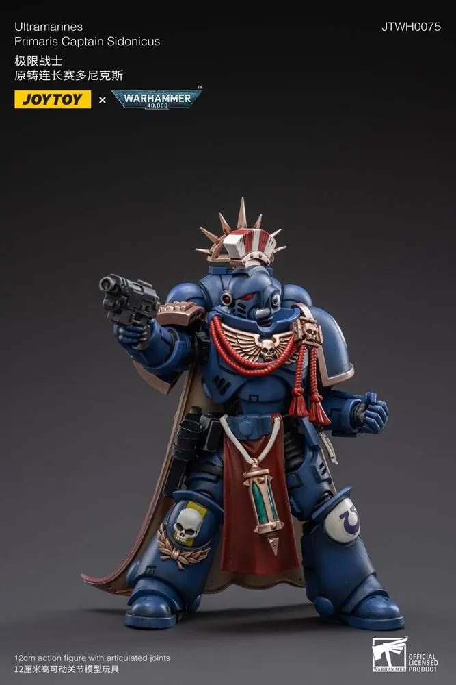 Warhammer 40k Actionfigur 1/18 Ultramarines Primaris Captain Sidonicus 12 cm Produktfoto