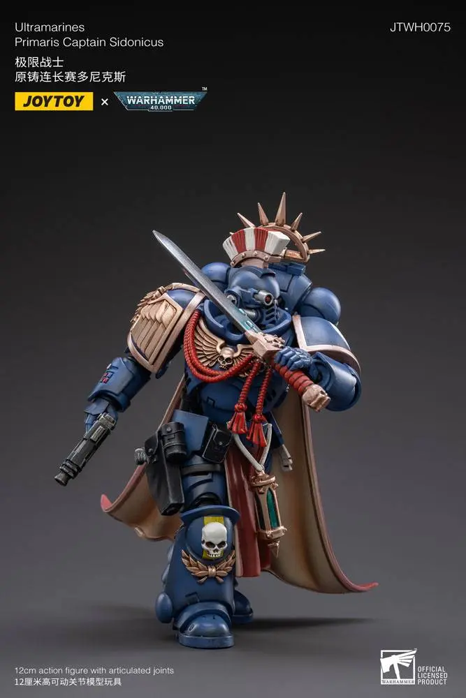 Warhammer 40k Actionfigur 1/18 Ultramarines Primaris Captain Sidonicus 12 cm Produktfoto