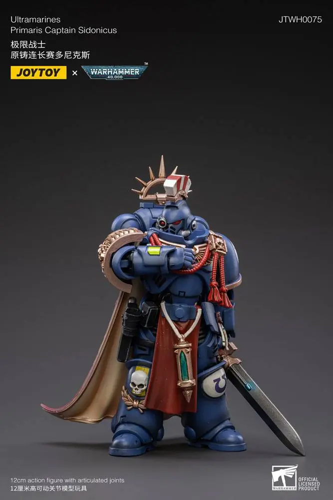 Warhammer 40k Actionfigur 1/18 Ultramarines Primaris Captain Sidonicus 12 cm Produktfoto