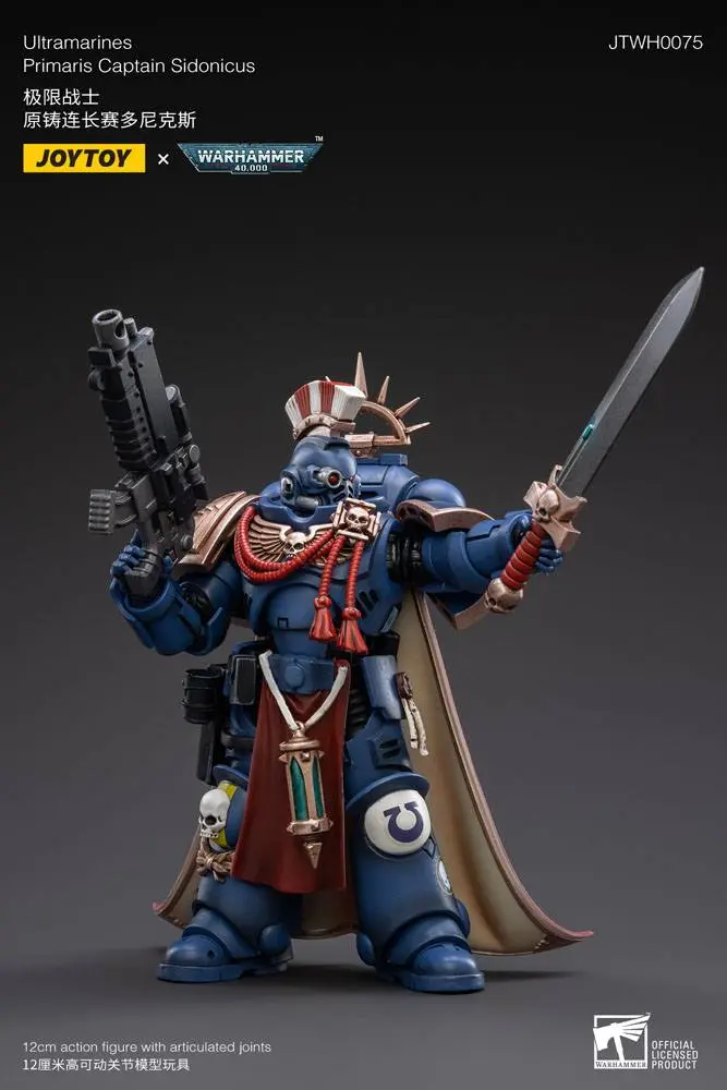 Warhammer 40k Actionfigur 1/18 Ultramarines Primaris Captain Sidonicus 12 cm Produktfoto