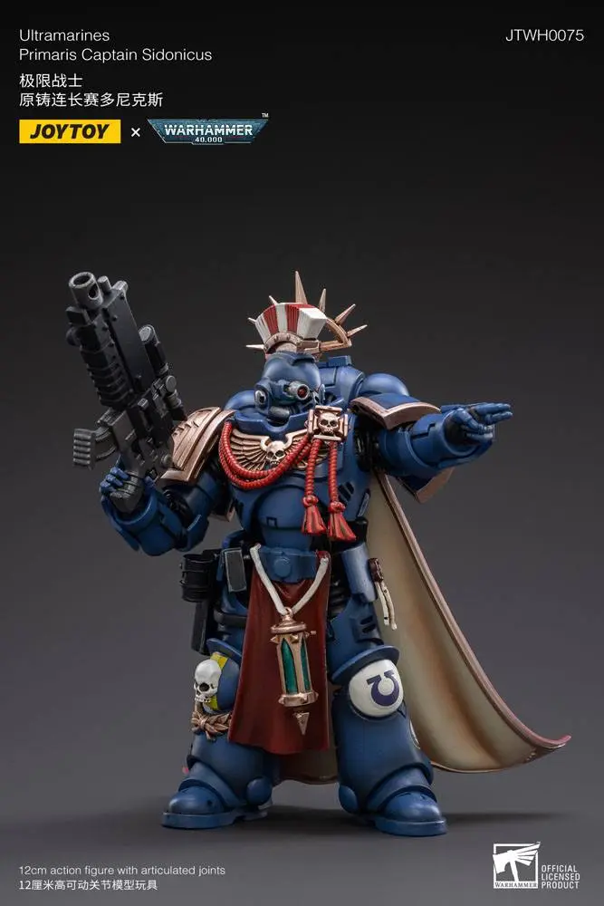 Warhammer 40k Actionfigur 1/18 Ultramarines Primaris Captain Sidonicus 12 cm Produktfoto